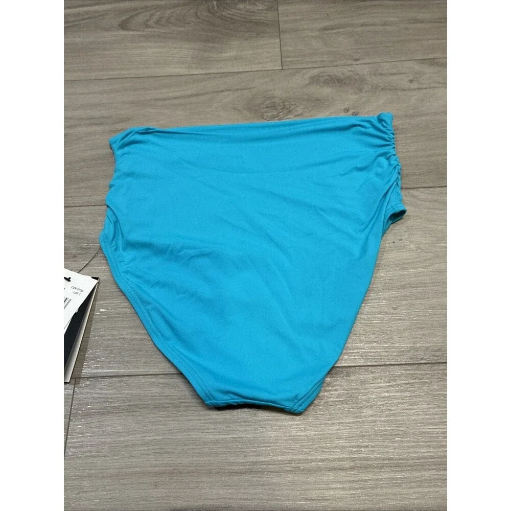 Coco Reef Swim Bottom Blue Ruched, Size S - Picture 8 of 9